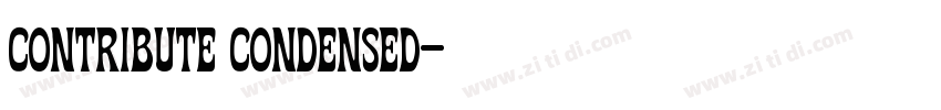 contribute condensed字体转换